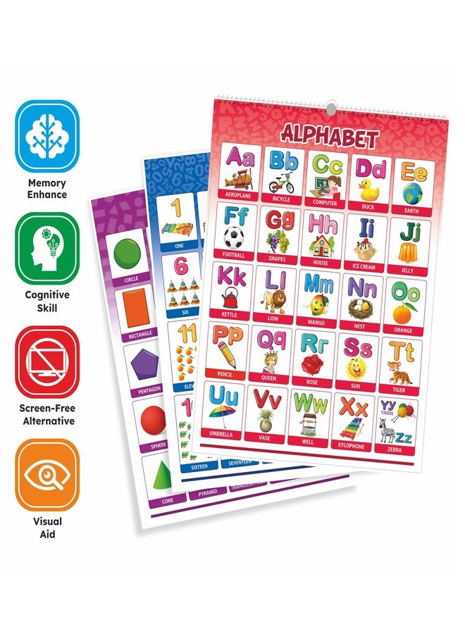 YUIOP - Big Size Kids Educational Charts - 16 Subjects - Double-Sided Laminated - Waterproof - Wiro Bound - Ideal for Learning - Interactive Toy - Image 5